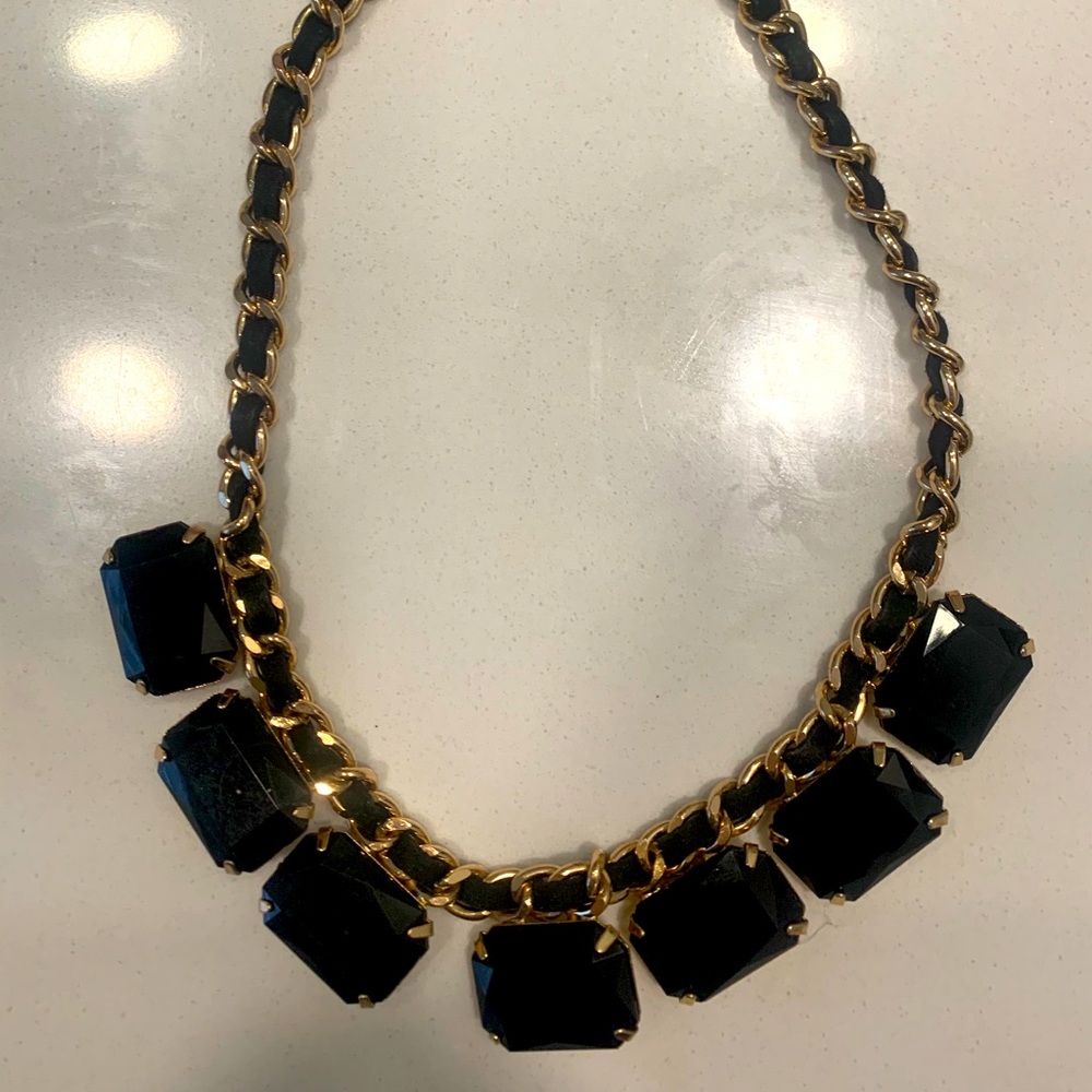Cute short black dressy necklace.